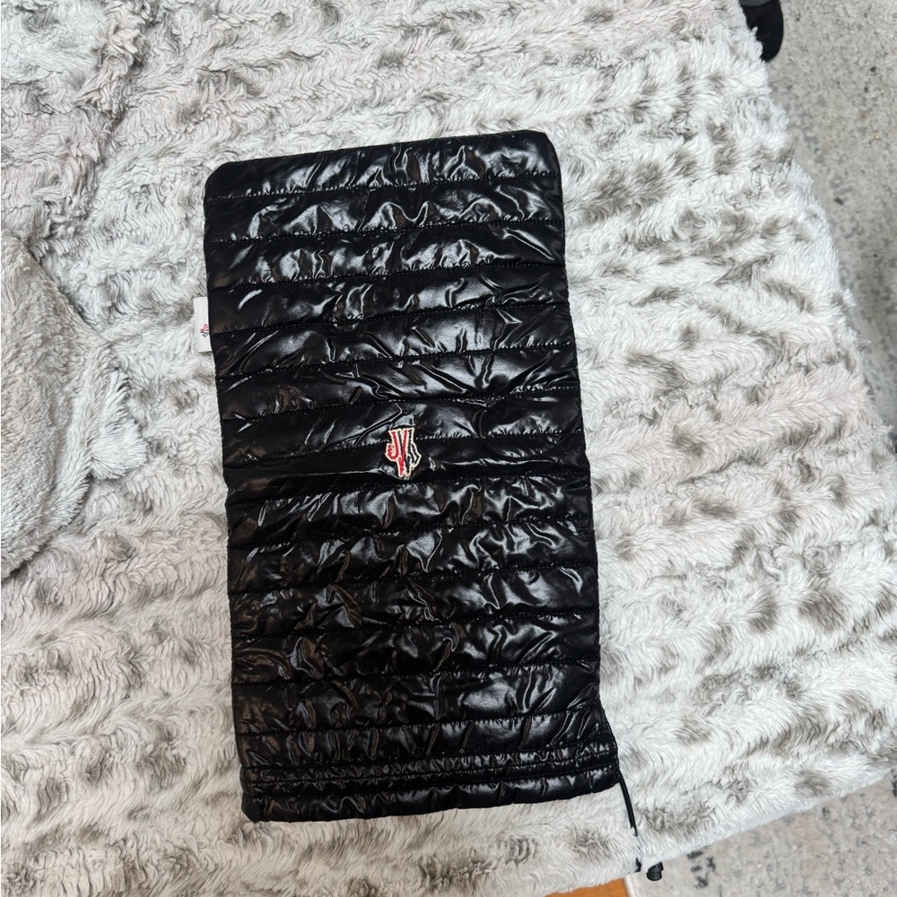 Moncler black puffer jacket bag with red logo #pufferjacket